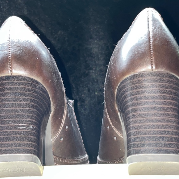LifeStride Brown Leather Block Heel - Picture 4 of 7